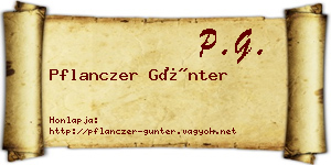 Pflanczer Günter névjegykártya